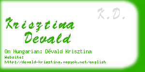 krisztina devald business card