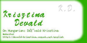 krisztina devald business card